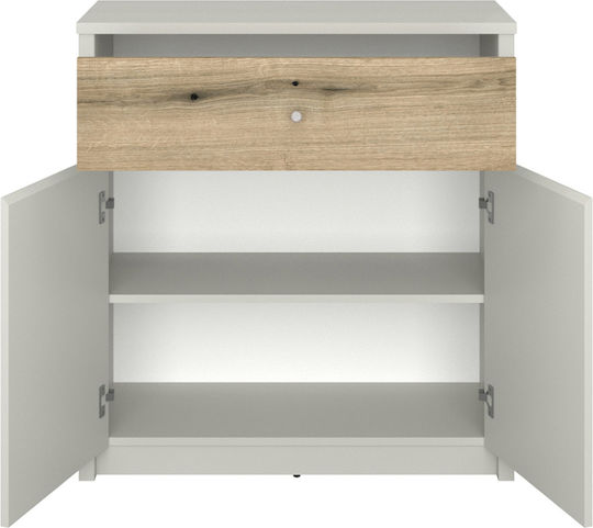 Μπουφές Karin 2d1s Ξύλινος με Συρτάρια Μπεζ 87x36.5x91cm