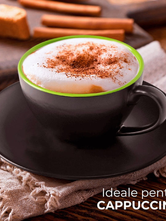 Miamio Set Căni Cappuccino De ceramică Verzi 175ml 6buc