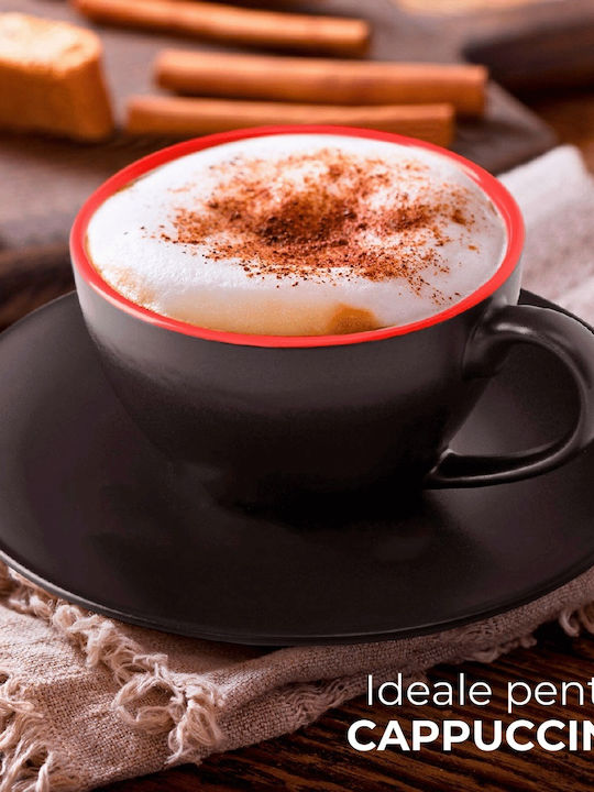 Miamio Комплект чаши Cappuccino Керамични Червени 175мл 6бр