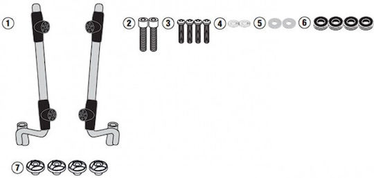 Givi Motorcycle Windshield & Windscreen Installation Kit for Honda SH 125 A1155A