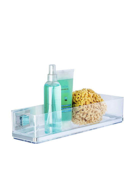 Wenko Wall Mounted Bathroom Shelf Plastic Transparent