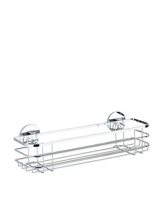 Wenko Wall Mounted Bathroom Shelf Metallic 38x11x11cm Gray