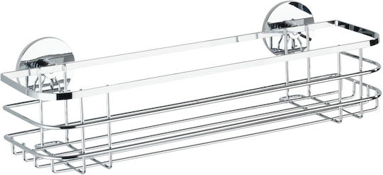 Wenko Wall Mounted Bathroom Shelf Metallic 38x11x11cm Gray