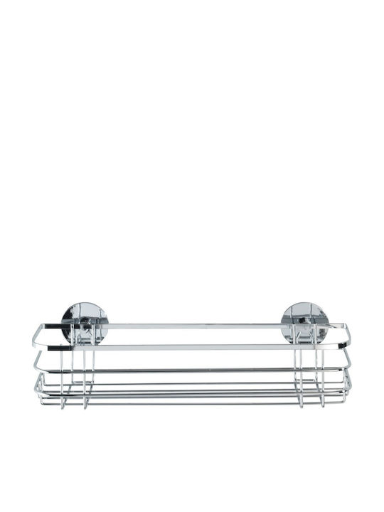 Wenko Wall Mounted Bathroom Shelf Metallic 38x11x11cm Gray