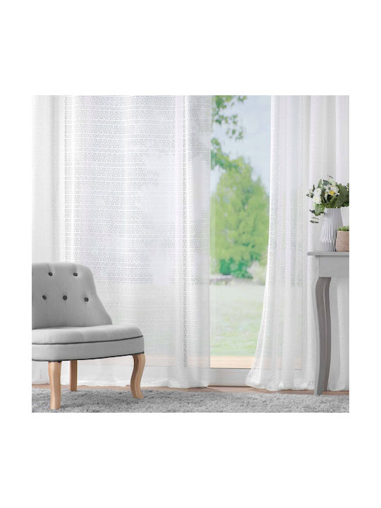 Douceur d'Intérieur Κουρτίνα με Τρουκς Λευκή 140x280εκ.