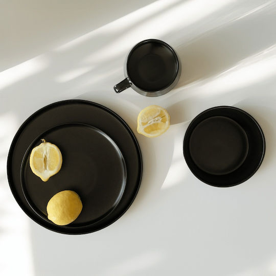 Miamio Negru Ceramică Set de Vase 4buc
