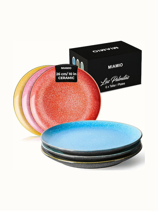 Miamio Multicolor Ceramică Set de Vase 6buc