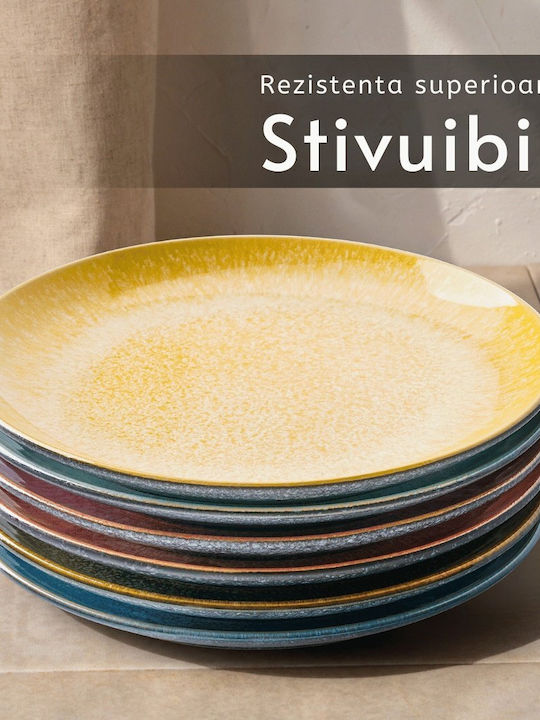 Miamio Multicolor Ceramică Set de Vase 6buc