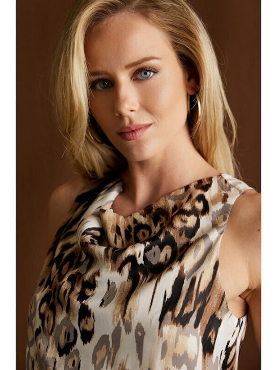 Femei Animal Print Set cu Pantaloni Leopard
