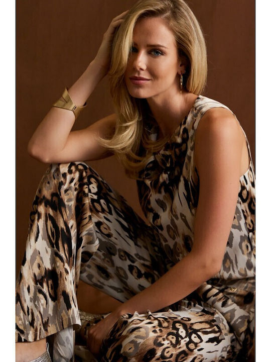 Femei Animal Print Set cu Pantaloni Leopard