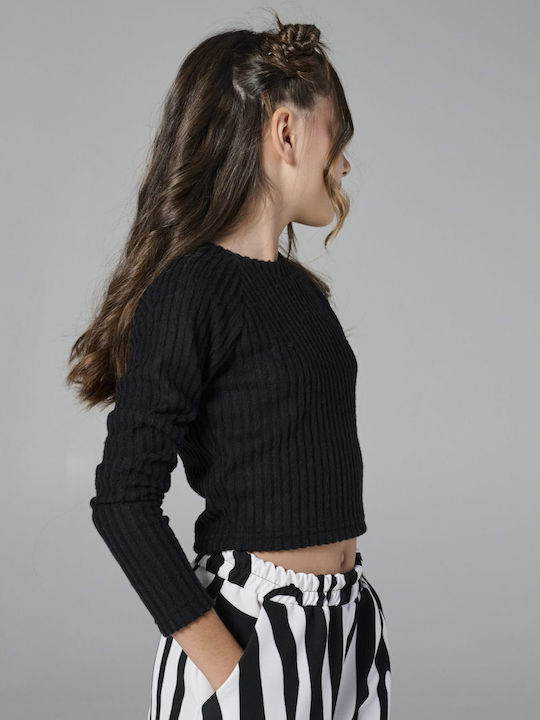 Kids Top Long-sleeved Black