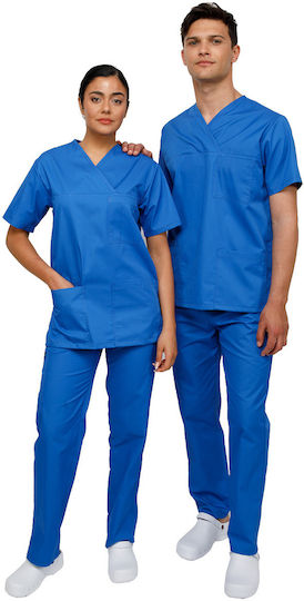 Ultima Unisex Purple Pants & Blouse Set Cotton and Polyester