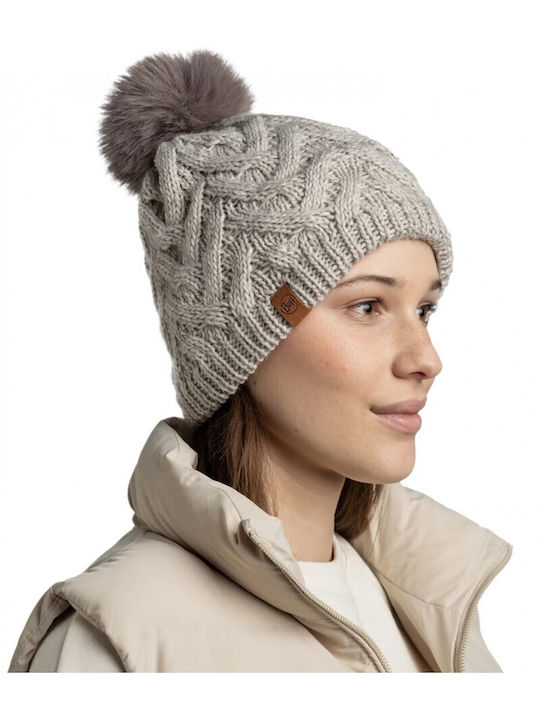 Caryn Beanie Γυναικείος Fleece Σκούφος Πλεκτός σε Μπεζ χρώμα