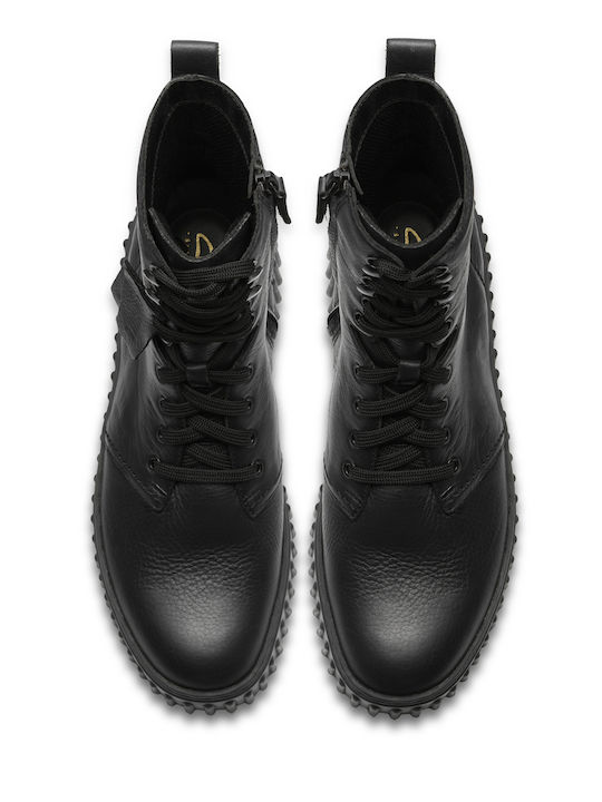 Torhill Style Leather Women's Ankle Boots Black