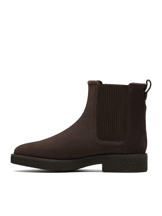 Suede Γυναικεία Μποτάκια Καφέ