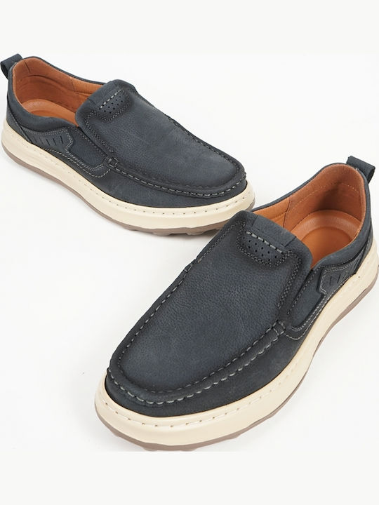 Leder Herren Freizeitschuhe Blau