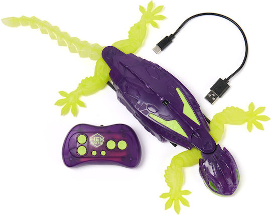 Hexbug Hex Bots: Interactive Geco Glow in the Dark Purple Remote-Controlled Toy