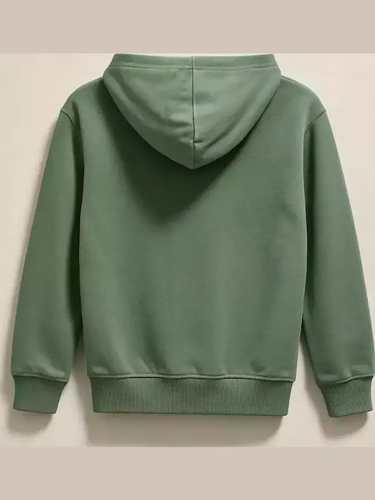 Cardigan pentru copii De bumbac cu Glugă kaki