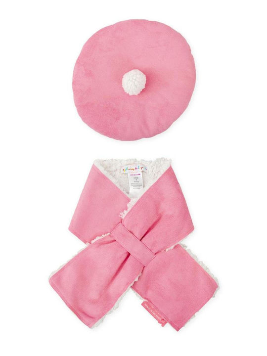 Kinder Mütze Set Stoff Rosa
