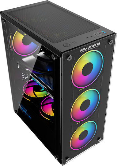 ProGaming Element Desktop PC (i7-9700/32GB DDR4/2TB SSD/Radeon RX 580/W11 Home) Negru