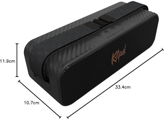 Klipsch Detroit Waterproof Bluetooth Speaker 18W with Battery Life up to 20 hours Black