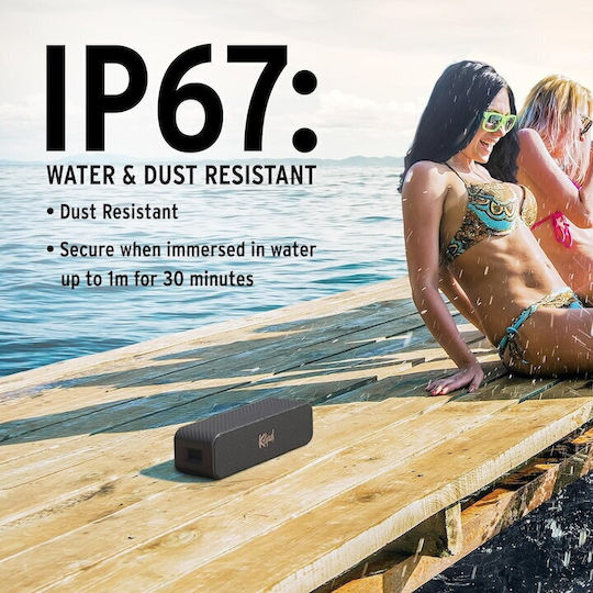 Klipsch Detroit Waterproof Bluetooth Speaker 18W with Battery Life up to 20 hours Black