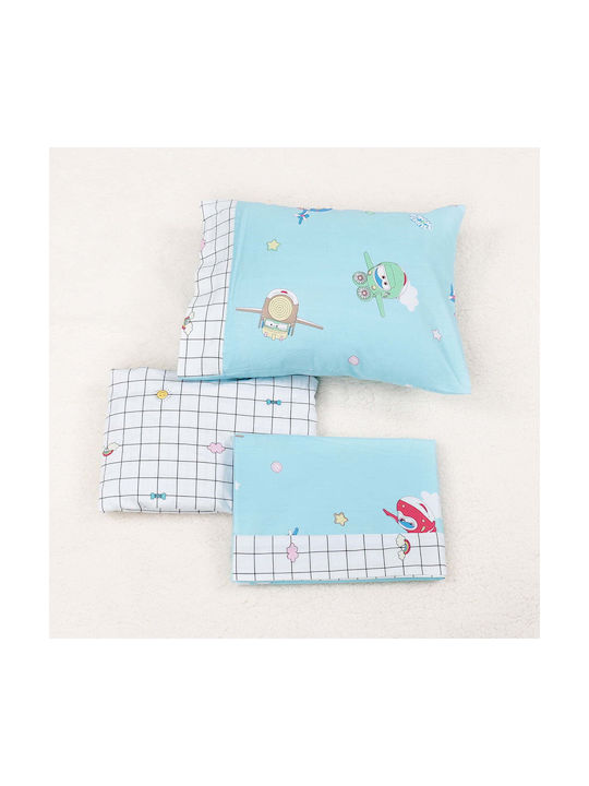 Beauty Home Set Cu Cauciuc Albastru Deschis 120x160cm