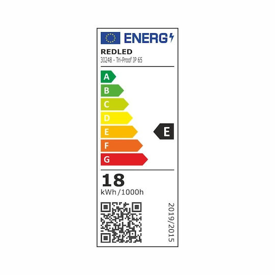 3cct Tri-proof Light 18w 60cm Επεκτεινομενο Λευκο Redpoint 30248