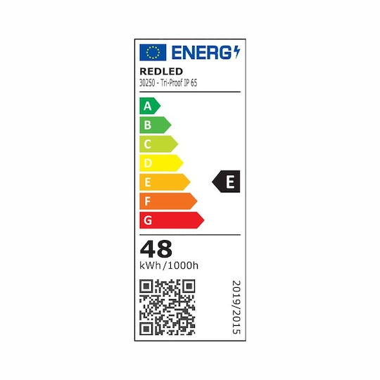 Lumină Tri-proof 3CCT 48W 150cm Extensibilă Albă Redpoint 30250