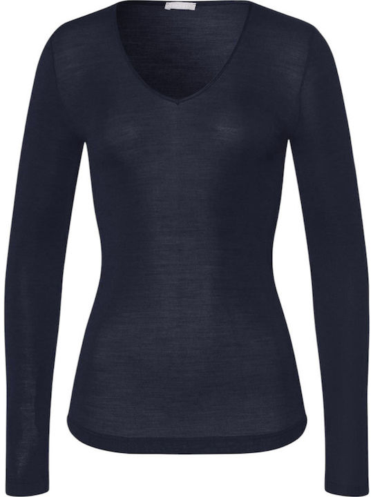 Long Sleeve Blue Women's T-Shirt