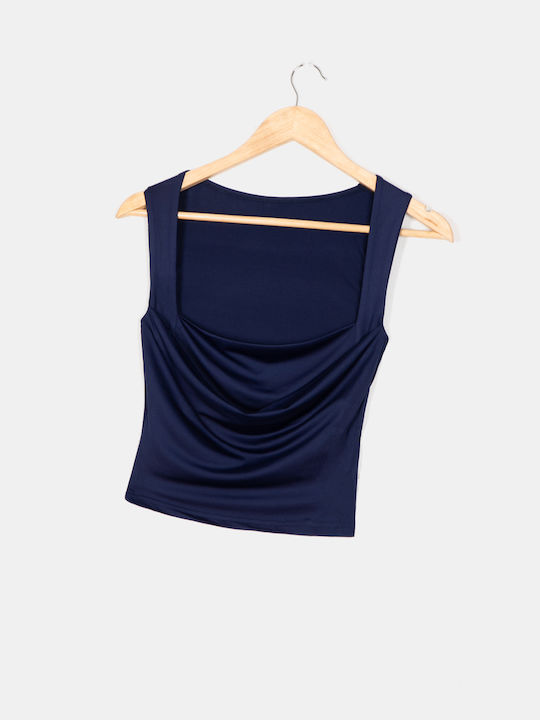 Ärmelloses Blaues Top