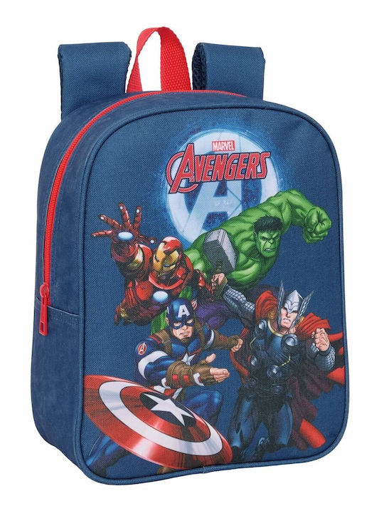 Avengers Ученическа Раница Куфар За Детска Градина Синя