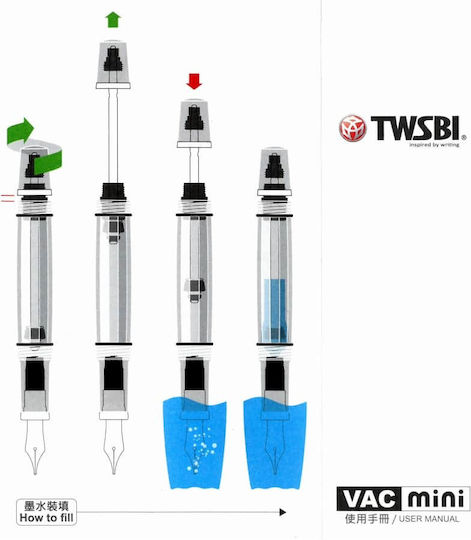 Twsbi Mini Schreibfeder Mittel Durchsichtig