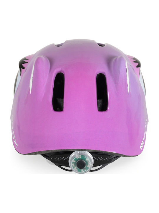 Byox Kids' Helmet for City Bike Purple with LED Light