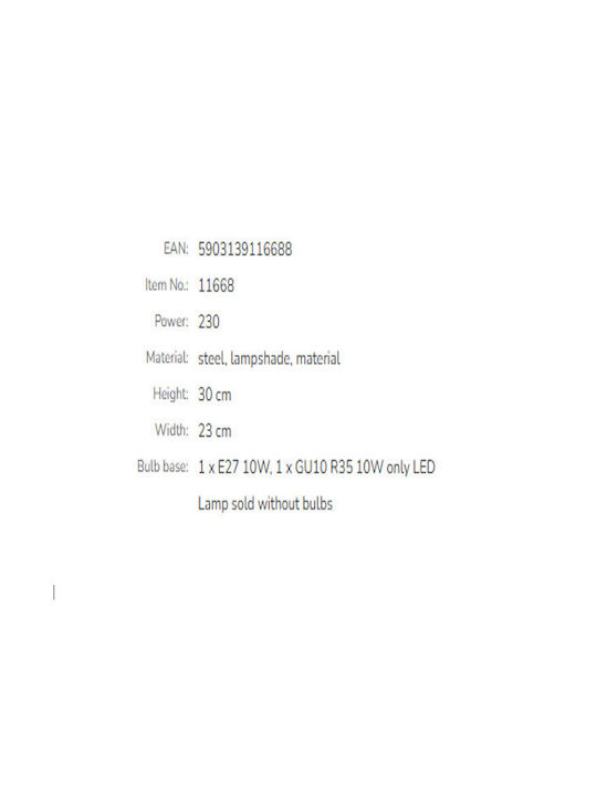Nowodvorski Lamp Wall with Integrated LED Beige 23x25.5cm