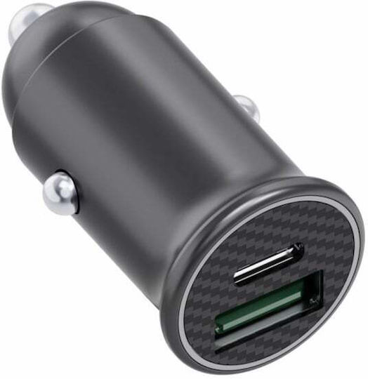 Serioux Автомобилен Зарядно Устройство 60W с Портове 1xUSB-A 1xType-C
