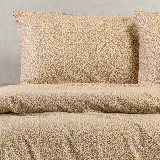 Melinen Keshia Подредба Чаршафи King Size 270x260см Бежови 4 Бройки