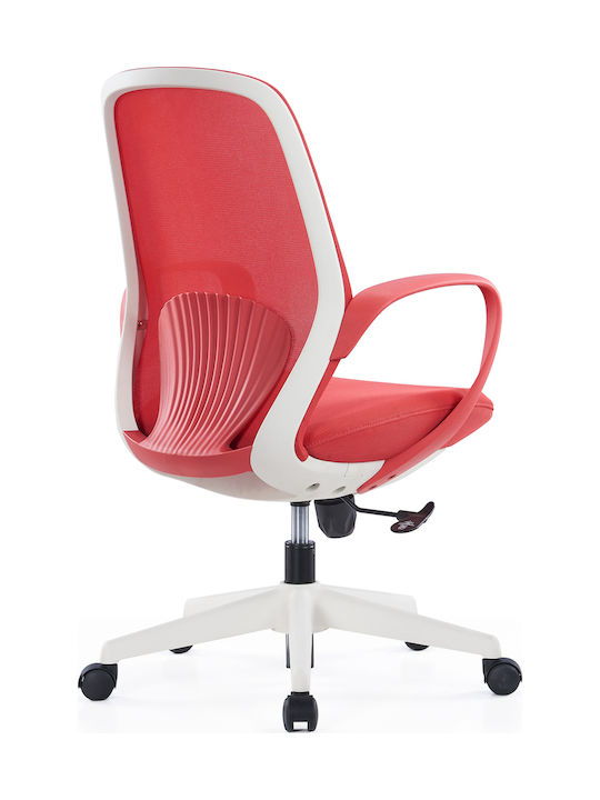 Office Chair with Fixed Arms Red THESIS