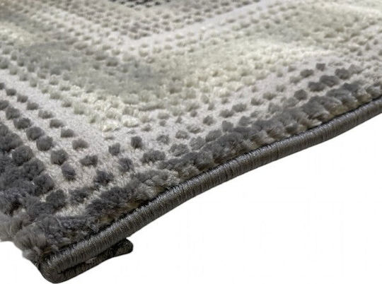 SpitiBazaar Modern Bedroom Rugs Set Grey With Black SB-00133 3pcs
