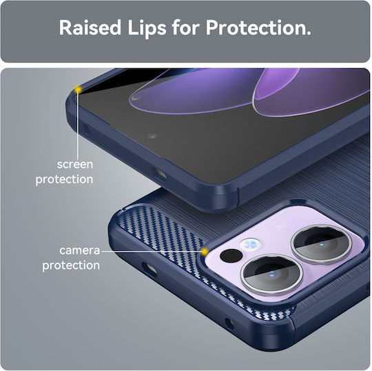 Techsuit Carbon Bumper Σιλικόνης / Πλαστικό Μπλε (Oppo Reno13 F / FS)