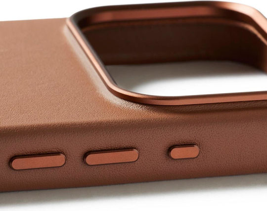 Mujjo Full Back Cover Δερμάτινο 1mm Καφέ (iPhone 17 Pro)