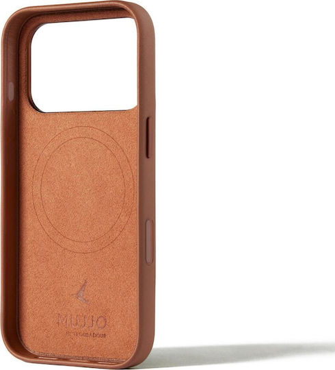 Mujjo Full Back Cover Δερμάτινο 1mm Καφέ (iPhone 17 Pro)