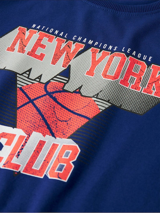 Детска Блуза Дълъг Ръкав Син New York New York Basket