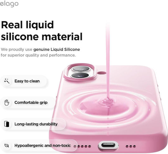 Elago Umschlag Rückseite Silikon Rosa (iPhone 17)