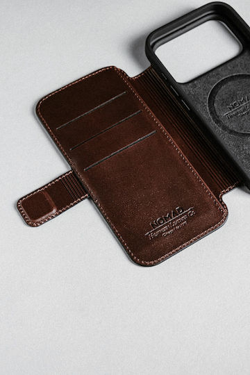 Nomad Wallet Piele / Silicon 2mm Maro (iPhone 17 Pro)