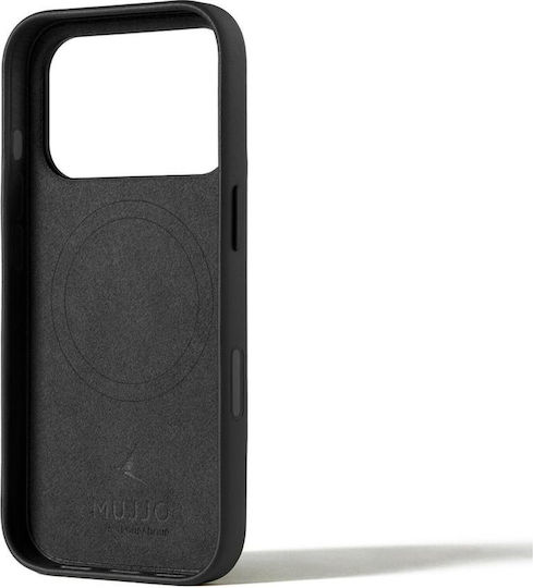 Mujjo Back Cover Δερμάτινο 1mm Μαύρο (iPhone 17 Pro)