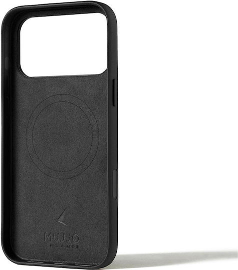 Mujjo Umschlag Rückseite Leder 1mm Schwarz (iPhone 17 Pro Max)