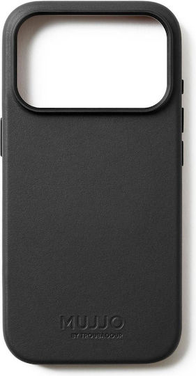 Mujjo Back Cover Δερμάτινο 1mm Μαύρο (iPhone 17 Pro)