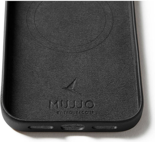 Mujjo Umschlag Rückseite Leder 1mm Schwarz (iPhone 17 Pro Max)