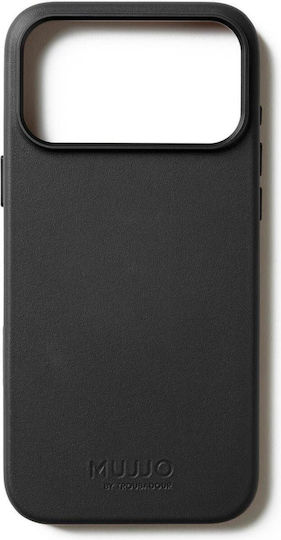 Mujjo Umschlag Rückseite Leder 1mm Schwarz (iPhone 17 Pro Max)